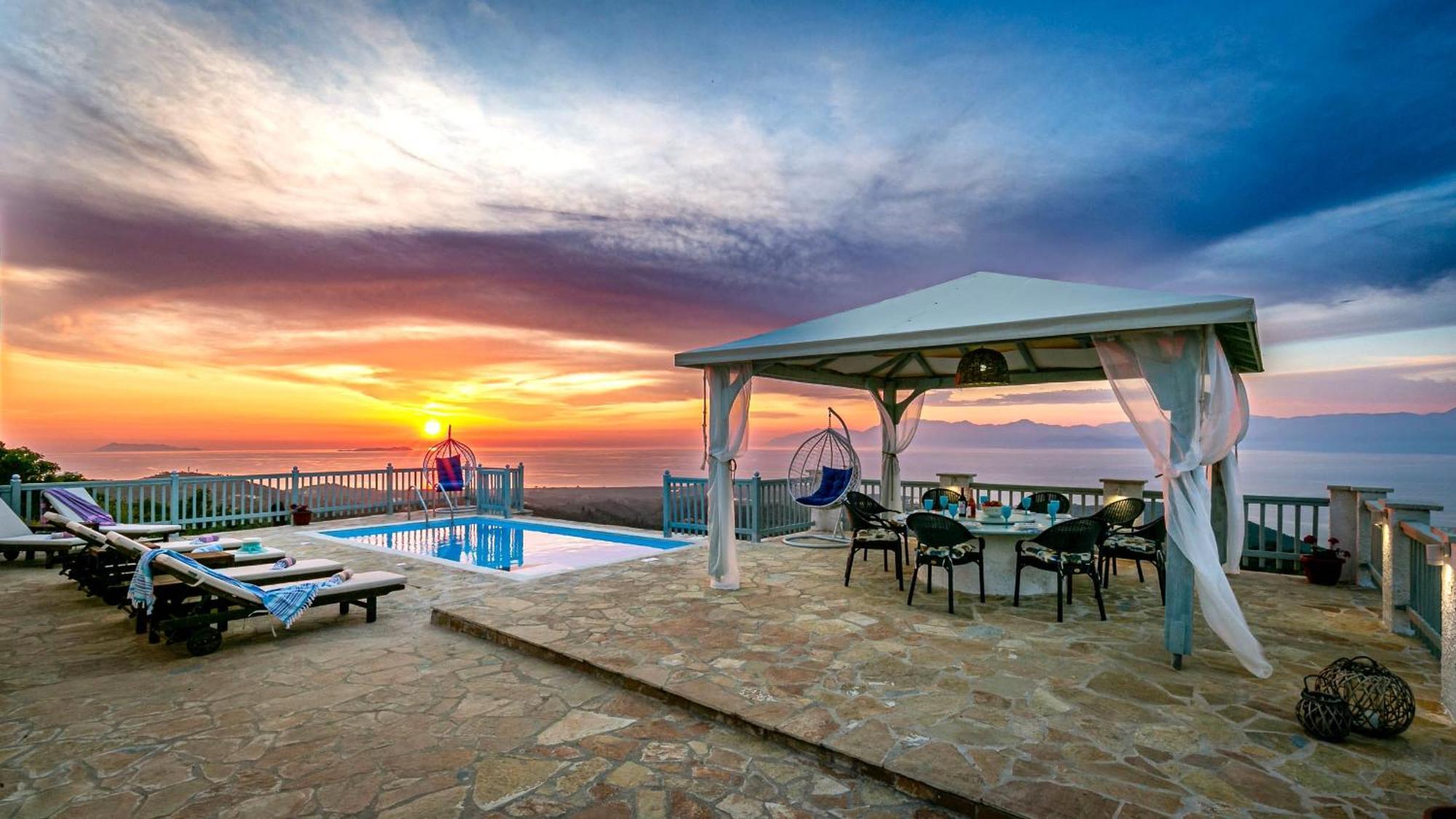 Villa Orizontas Corfu, Private Villa With Breathtaking Views Loutses Ngoại thất bức ảnh